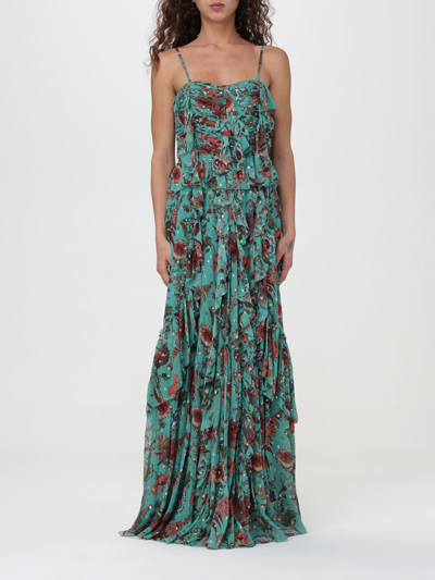 Ulla Johnson Colette Floral-print Maxi Dress In Green