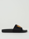 Palm Angels Burning Monogram Slides In Black