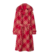 BURBERRY LONG CHECK TRENCH COAT