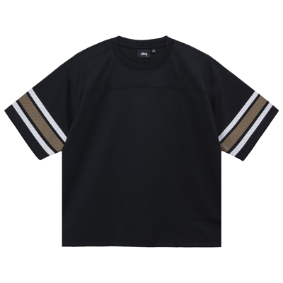 Pre-owned Stussy Surfman Mesh Football Jersey 'black'
