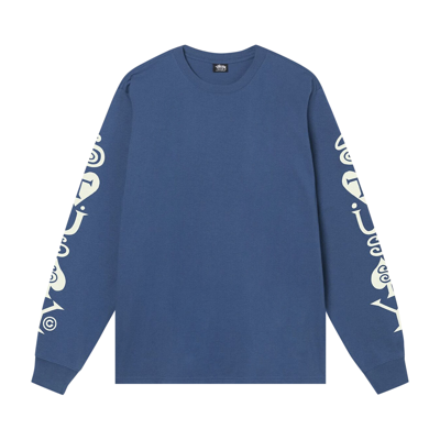 Pre-owned Stussy Hearts And Spades Long-sleeve Tee 'midnight' In Blue
