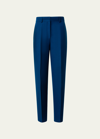 Akris Punto Feryn Changent Linen Tapered Pants In Ink