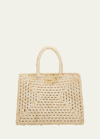 Ferragamo The Studio Raffia Basket Top-handle Bag In Raffia