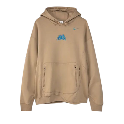 Pre-owned Nike X Off-white Fleece Hoodie 'khaki' In Tan