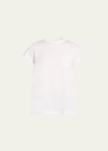 Sacai Pleated-back Knit Tee In White