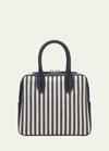 We-ar4 The Flight 20 Striped Canvas Top-handle Bag In Indigo Multi