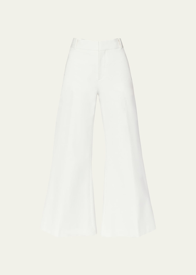 Frame Le Crop Palazzo Trousers In Bone