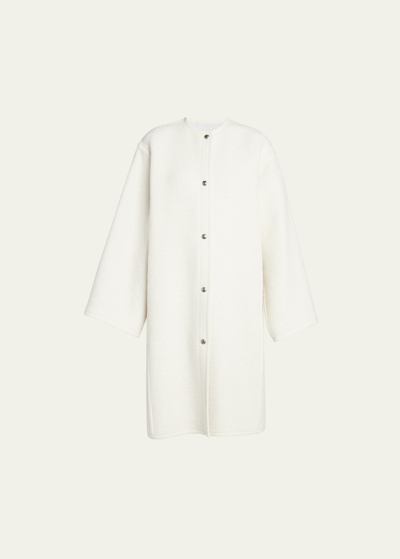 Loro Piana Geir Cavallery Cashmere Wool Jacket In White