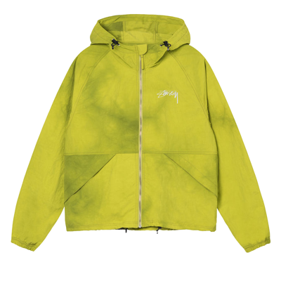Pre-owned Stussy Wave Dye Beach Shell 'slime' In Yellow