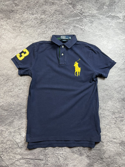 Pre-owned Polo Ralph Lauren X Vintage Y2k Polo Ralph Laurent Rugby Blokecore Japan Style Polo Tee In Washed Blue
