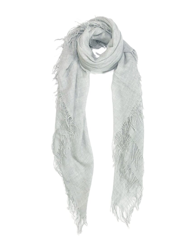 Blue Pacific Heathered Cashmere Scarf In Grey
