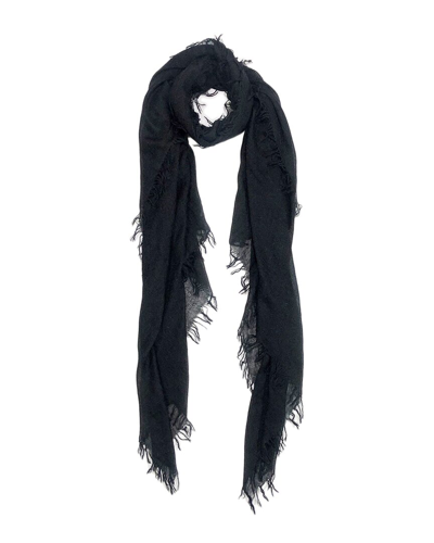 Blue Pacific Bliss Cashmere Scarf In Black