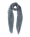 Blue Pacific Heathered Cashmere Scarf In Blue
