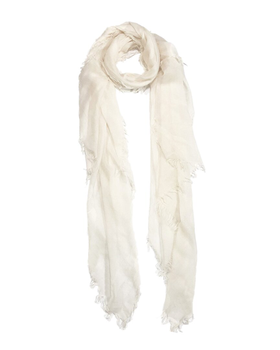 Blue Pacific Bliss Cashmere Scarf In White