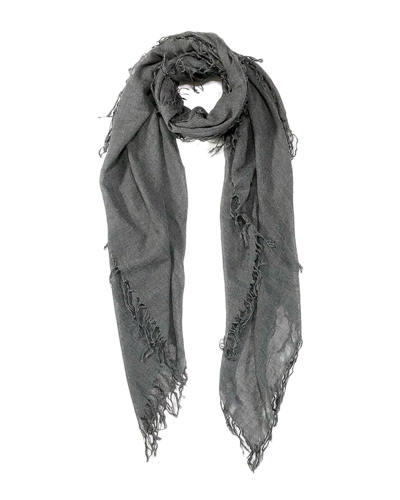 Blue Pacific Heathered Cashmere Scarf In Grey