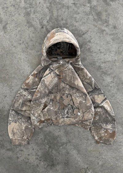 Pre-owned Akimbo Club X Realtree Akimbo Zip-up Hoodie - Realtree Camo