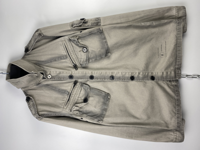 Pre-owned Allsaints Garment Dyed Zip Mason Overshirt Jacket In Grey