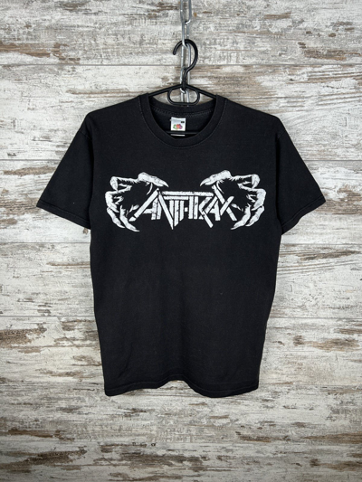 Pre-owned Rock Band X Rock T Shirt Mens Vintage Anthrax T Shirt Rock Band Tee Streetwear In Black
