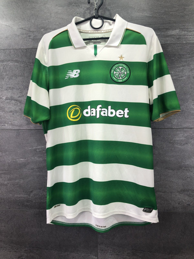 Pre-owned New Balance X Soccer Jersey New Balance Celtic Glasgow Fc Away 16/17 Jersey T-shirt In Green