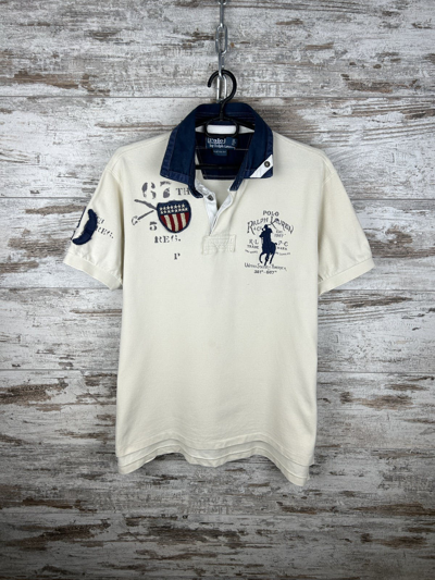 Pre-owned Polo Ralph Lauren X Vintage Mens Vintage Polo Ralph Laurent Polos Y2k Streetwear Luxury In White