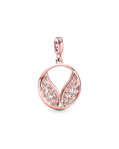 Pandora Me 14k Rose Gold Plated Cz Angel Wings Medallion Charm