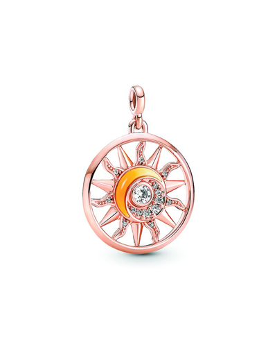 Pandora Me 14k Rose Gold Plated Cz Sun Medallion Charm