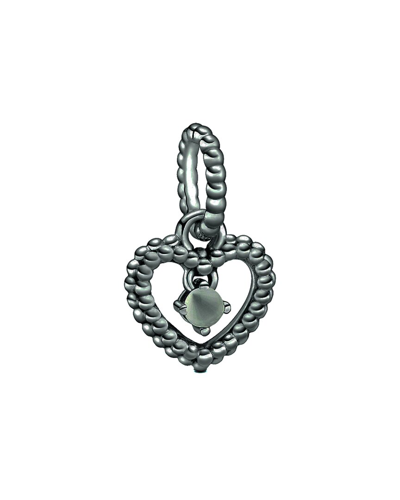 Pandora Signature Silver Heart Dangle Charm
