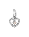 Pandora Signature Silver Heart Dangle Charm