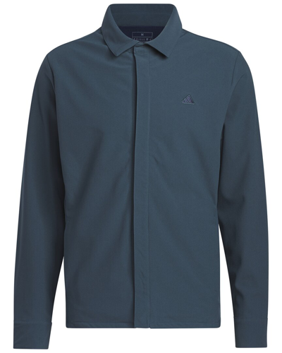 Adidas Golf Go-to Shirt Jacket In Blue