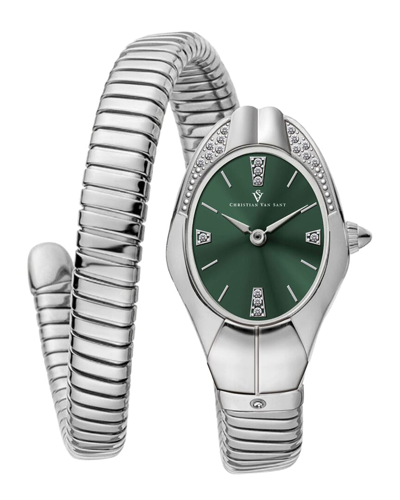 Christian Van Sant Women's Naga Green Dial Watch