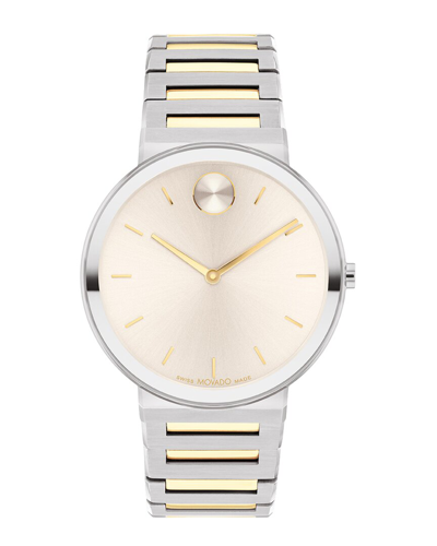 Movado Bold Horizon Watch, 40mm In Taupe/two-tone