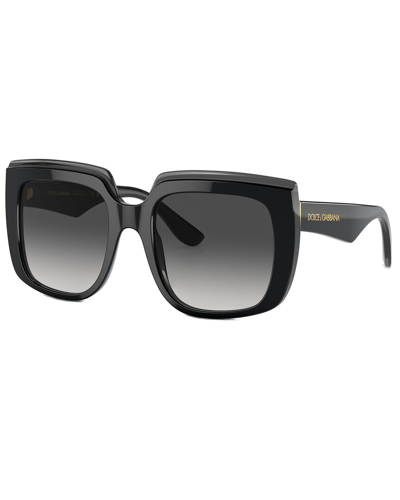 Dolce & Gabbana Logo Square Acetate Sunglasses In Black