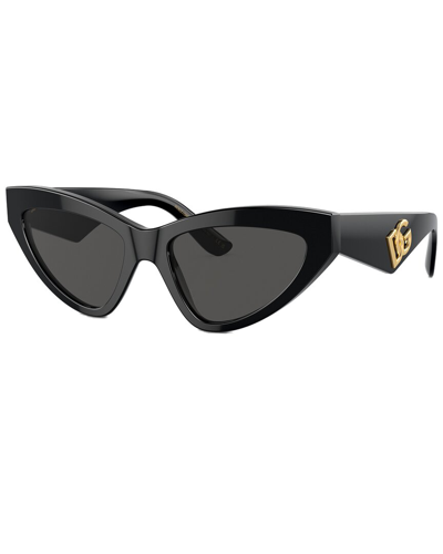 Dolce & Gabbana Dg4439 Cat Eye-frame Acetate Sunglasses In Black