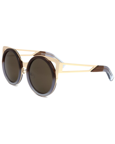 Linda Farrow Erdem X  Women's Edm4 49mm Sunglasses In Brown