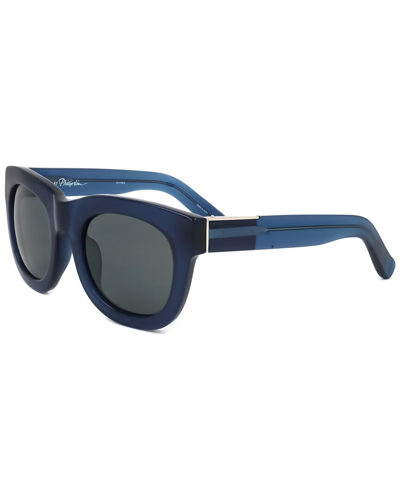 Linda Farrow X Phillip Lim Unisex Pl159 51mm Sunglasses In Blue