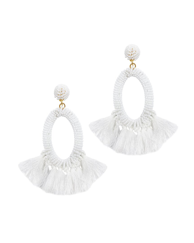 Adornia 14k Plated Statement Earrings In White
