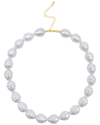 ADORNIA ADORNIA 14K PLATED PEARL STATEMENT NECKLACE