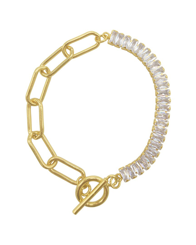Adornia 14k Plated Toggle Bracelet In Gold
