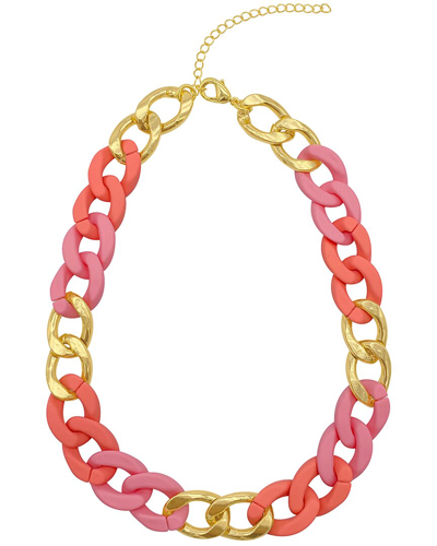 Adornia 14k Plated Chain Necklace In Red