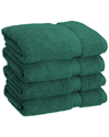 SUPERIOR SUPERIOR SOLID 4PC ABSORBENT HAND EGYPTIAN COTTON TOWEL SET
