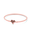 PANDORA PANDORA MOMENTS 14K ROSE GOLD PLATED CZ HEART & BUTTERFLY BANGLE BRACELET