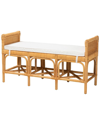 Baxton Studio Nairi Modern Bohemian Rattan Bench