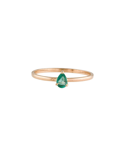 Gemstones 14k 0.15 Ct. Tw. Emerald Mini Ring In Multi