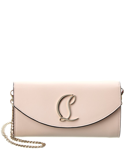 Christian Louboutin Loubi54 Leather Wallet On Chain In Rose-pink