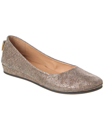 French Sole Zeppa Leather Wedge In Silver
