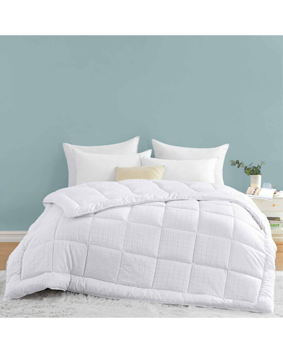 Unikome Medium Weight Quilted Down Alternative Comforter With Duvet Tabs In White