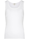 Agolde Sleeveless Ribbed Tank Top In White