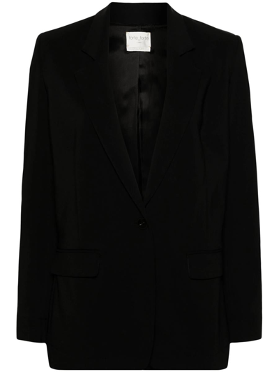 Forte Forte Stretch Crepe Cady Jacket In Nero