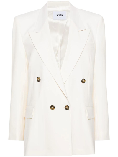 Msgm Jacket In White