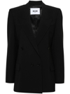 Msgm Double-breasted Peak-lapels Blazer In Multicolor